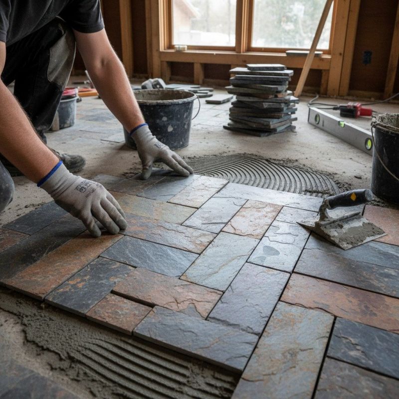 Slate Pavers Installation